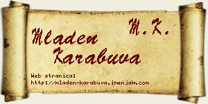 Mladen Karabuva vizit kartica